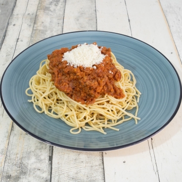 Spaghetti a la bolonyesa tradicional amb hores de xup xup - mini | Plats fora de temporada
