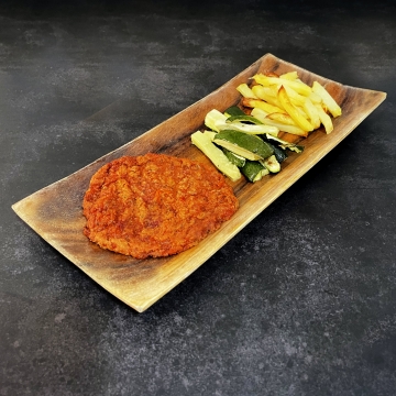 2. Hamburguesa vegana de arroz integral  calabacín asado con patatas | Segundos  Principales