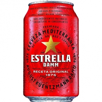 Cerveza Estrella Damm lata 33 cl | Complementos  Bebidas