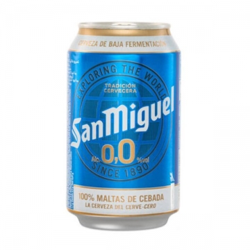 Cervesa San Miguel 0,0 llauna 33 cl | Complements  Begudes